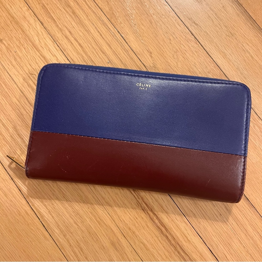 Celine Colorblock Leather Zip Wallet - 2015 Phoebe Philo Collection